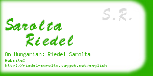 sarolta riedel business card